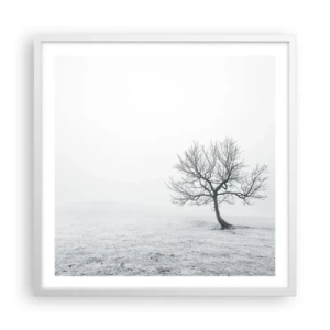 Affiche dans un cadre blanc - Poster - Contre le néant - 60x60 cm