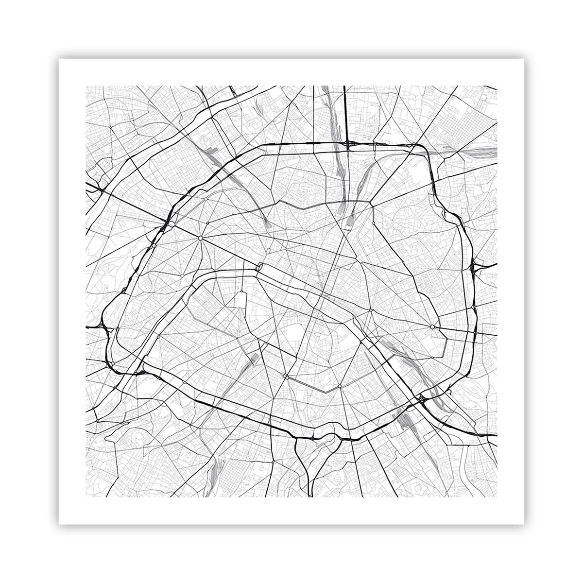 Affiche - Poster - Fleur de Paris - 60x60 cm