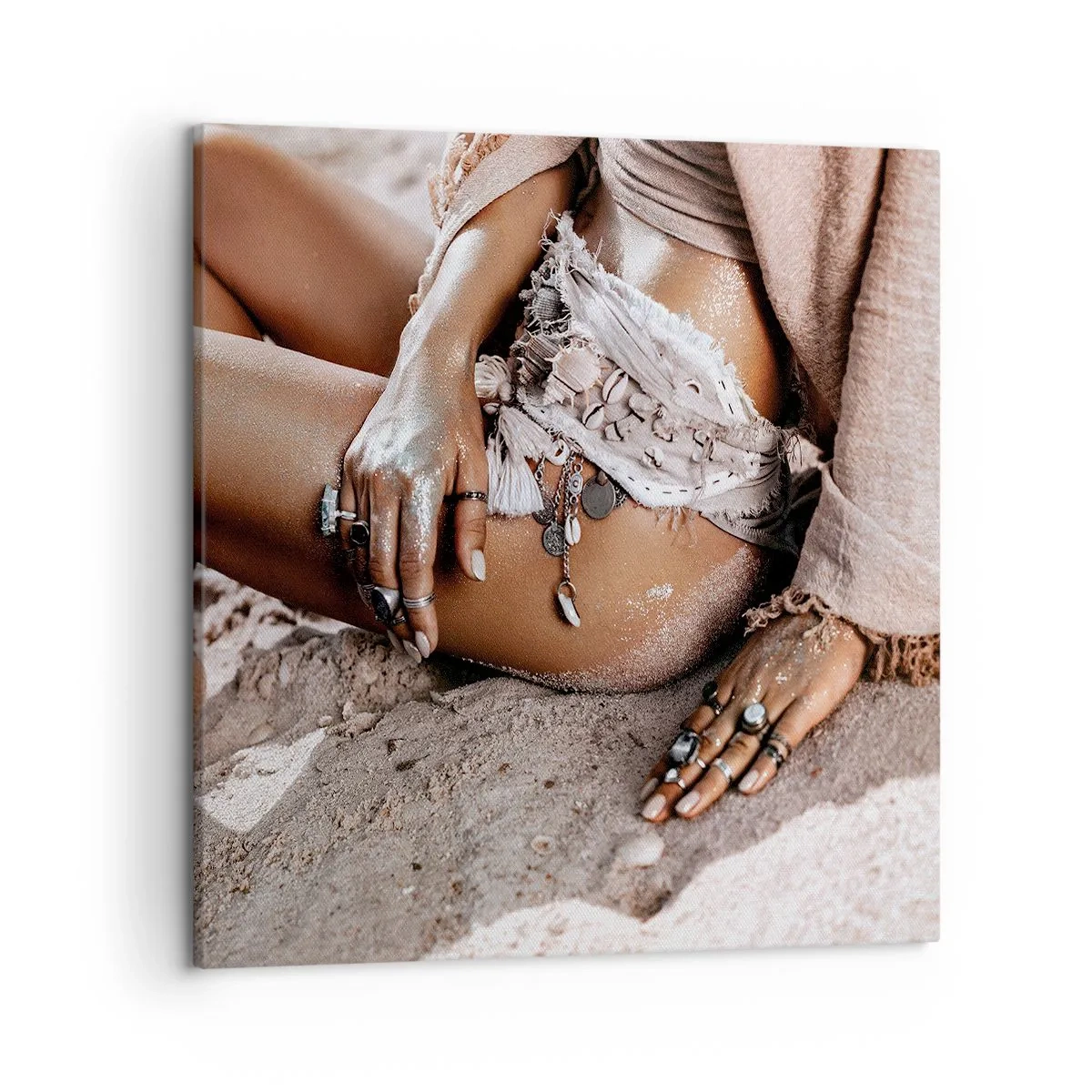 Impression sur toile - Image sur toile - Rejeté par la vague? - 50x50 cm