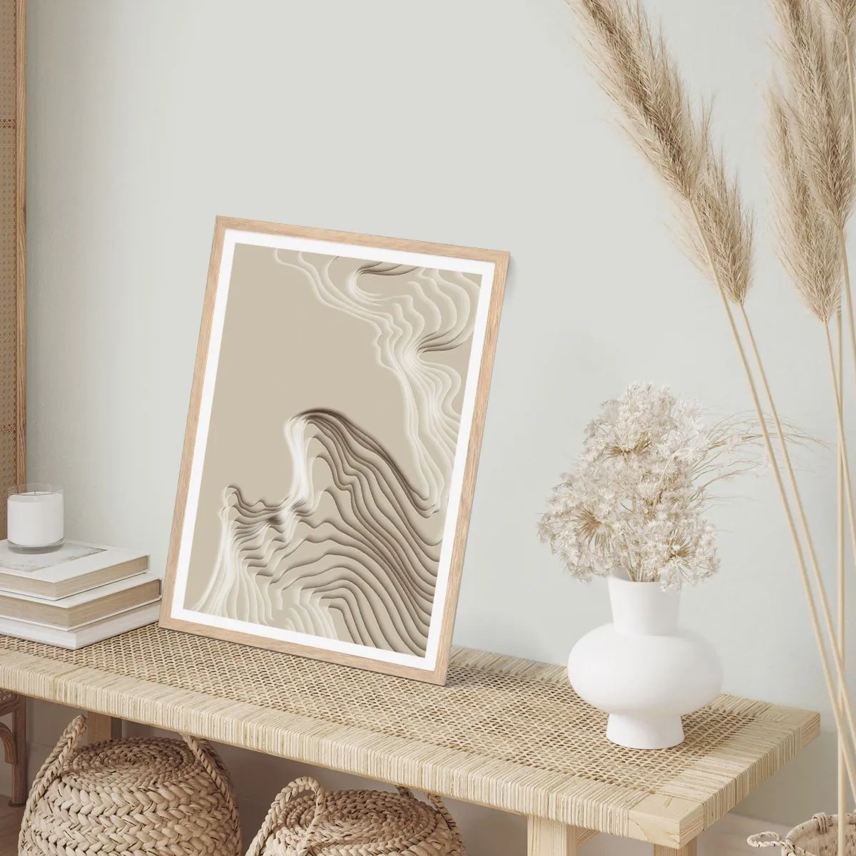 Affiche dans un chêne clair - Poster - Topographie artistique - 70x100 cm