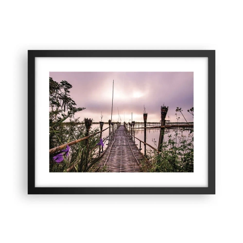 Affiche dans un cadre noir - Poster - Le silence et le calme d'Asie - 40x30 cm