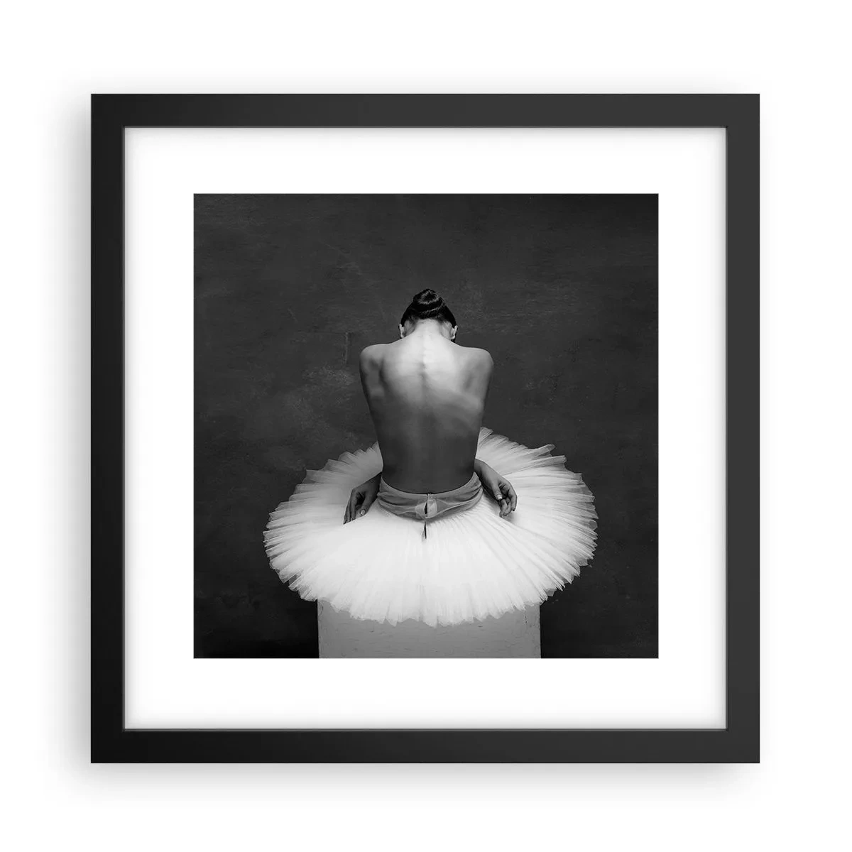Affiche dans un cadre noir - Poster - C'est justement en train de fleurir - 30x30 cm