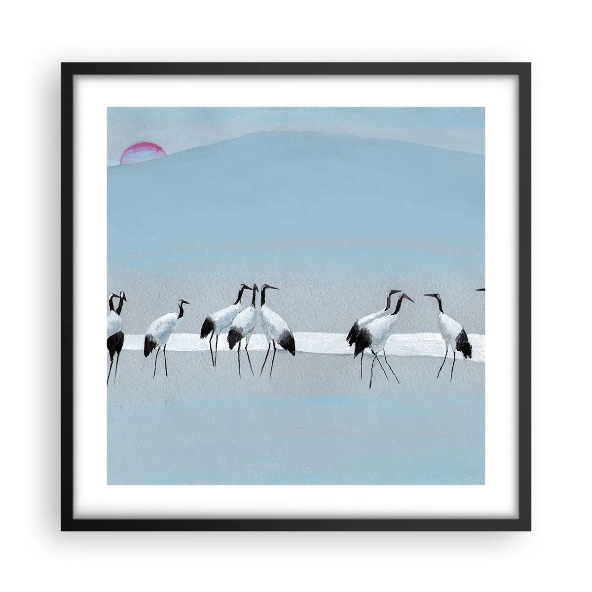 Affiche dans un cadre noir - Poster - Après une chaude journée - 50x50 cm