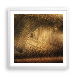 Affiche dans un cadre blanc - Poster - Dans un labyrinthe en or - 50x50 cm