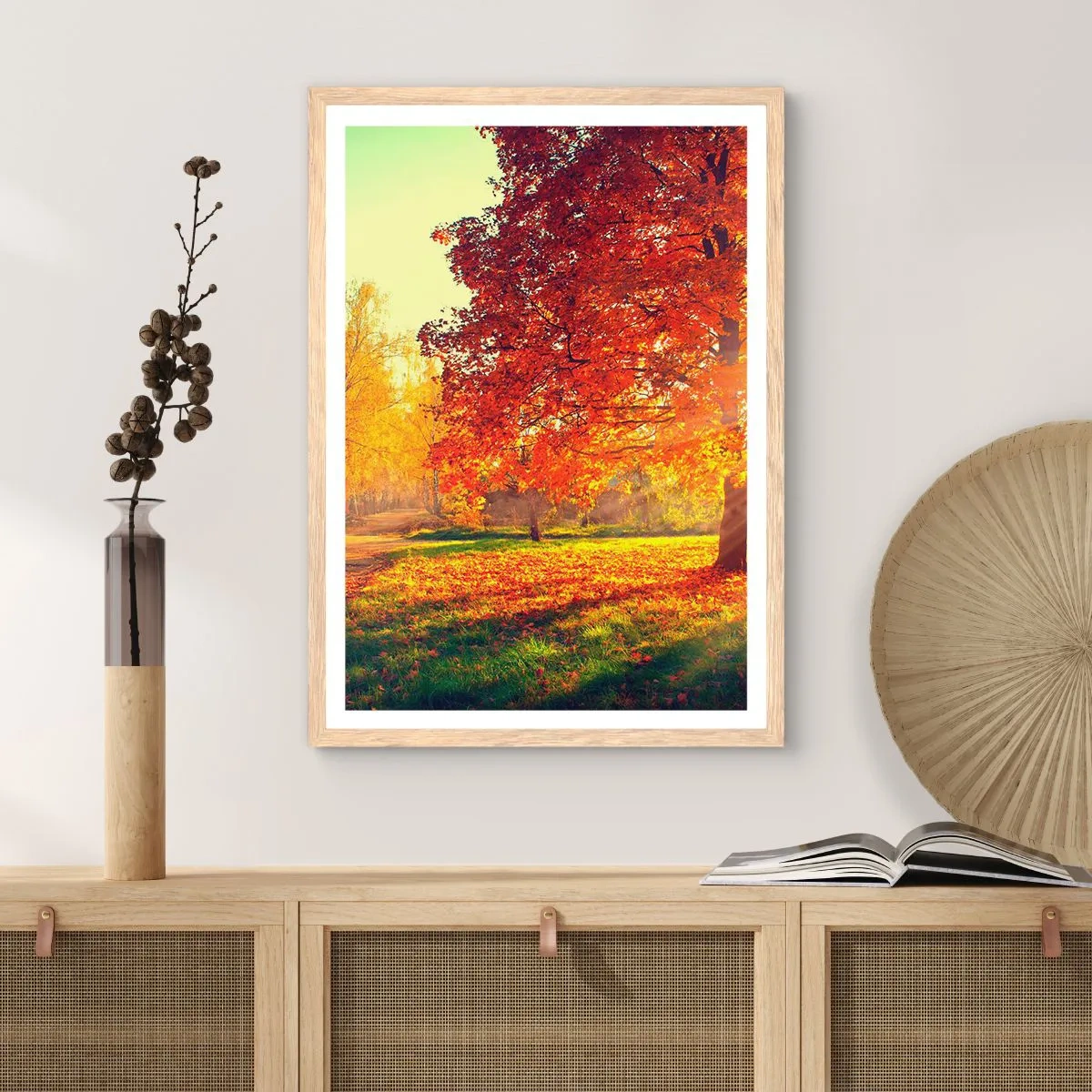 Affiche dans un chêne clair - Poster - Le roux est beau - 40x50 cm