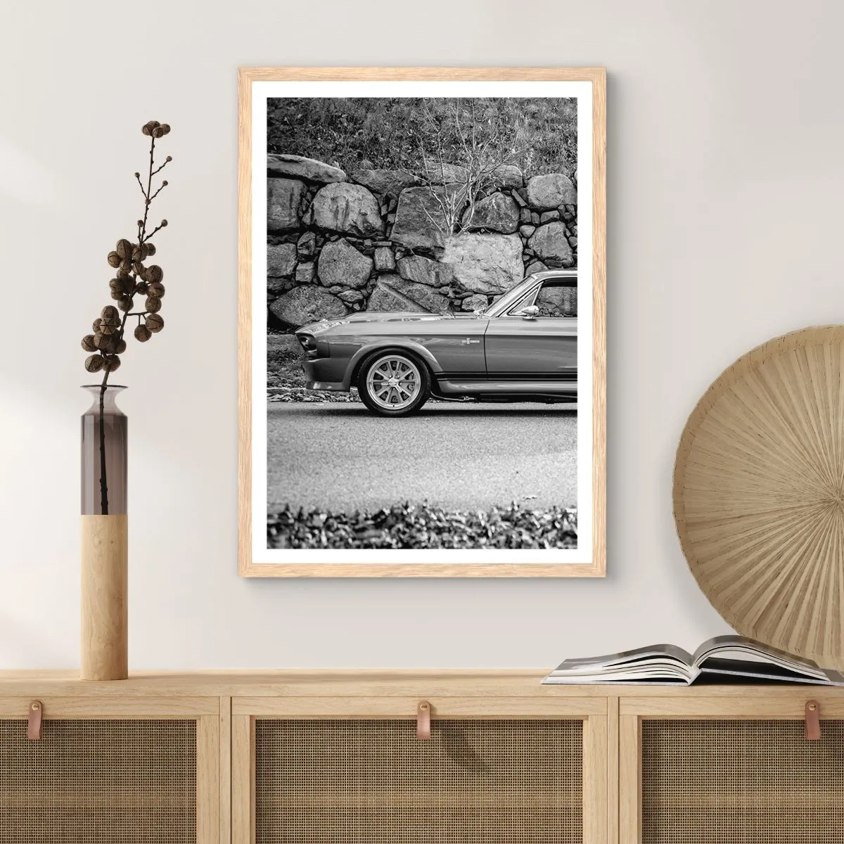 Affiche dans un chêne clair - Poster - Légende des années 60 - 70x100 cm