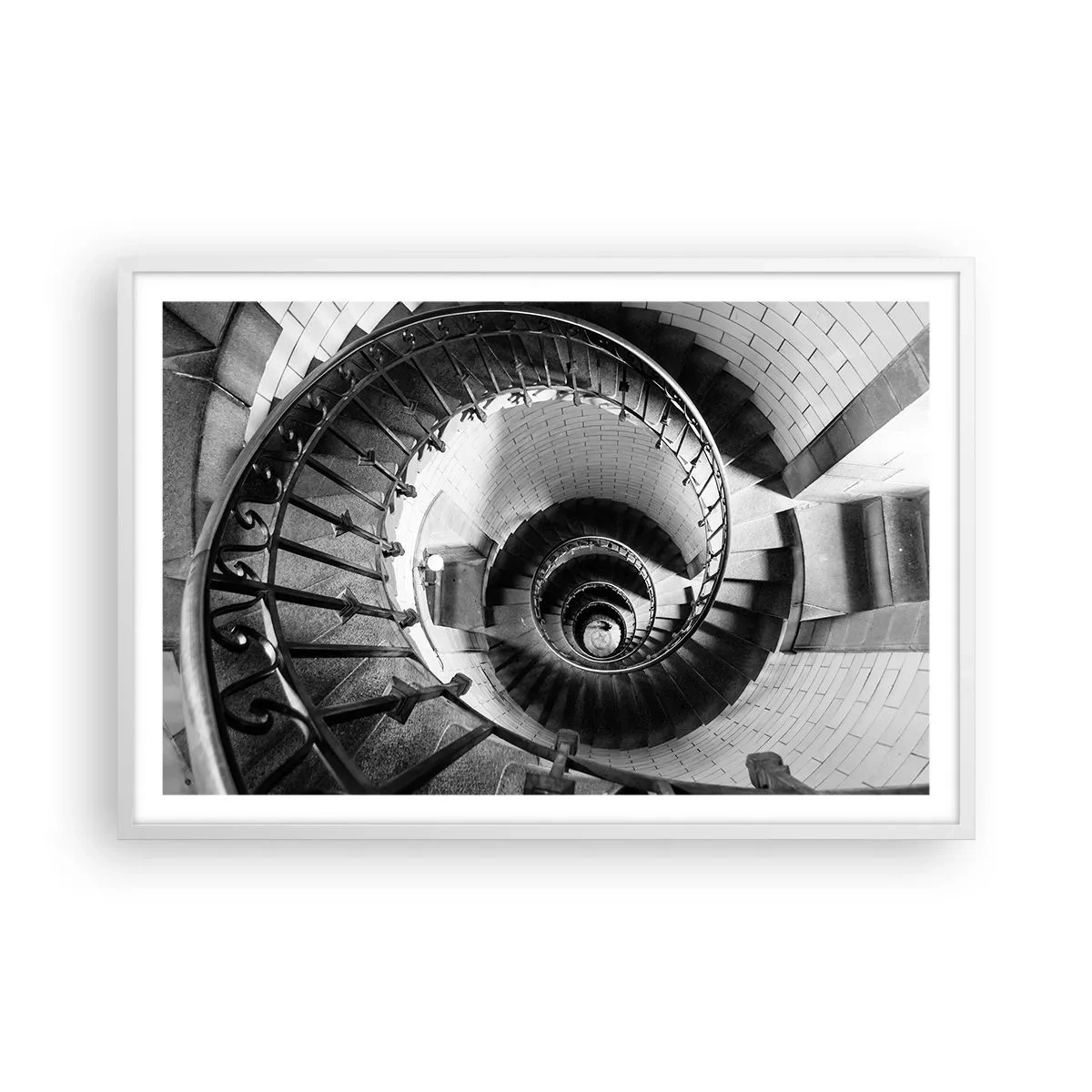 Affiche dans un cadre blanc - Poster - De plus en plus haut - 91x61 cm