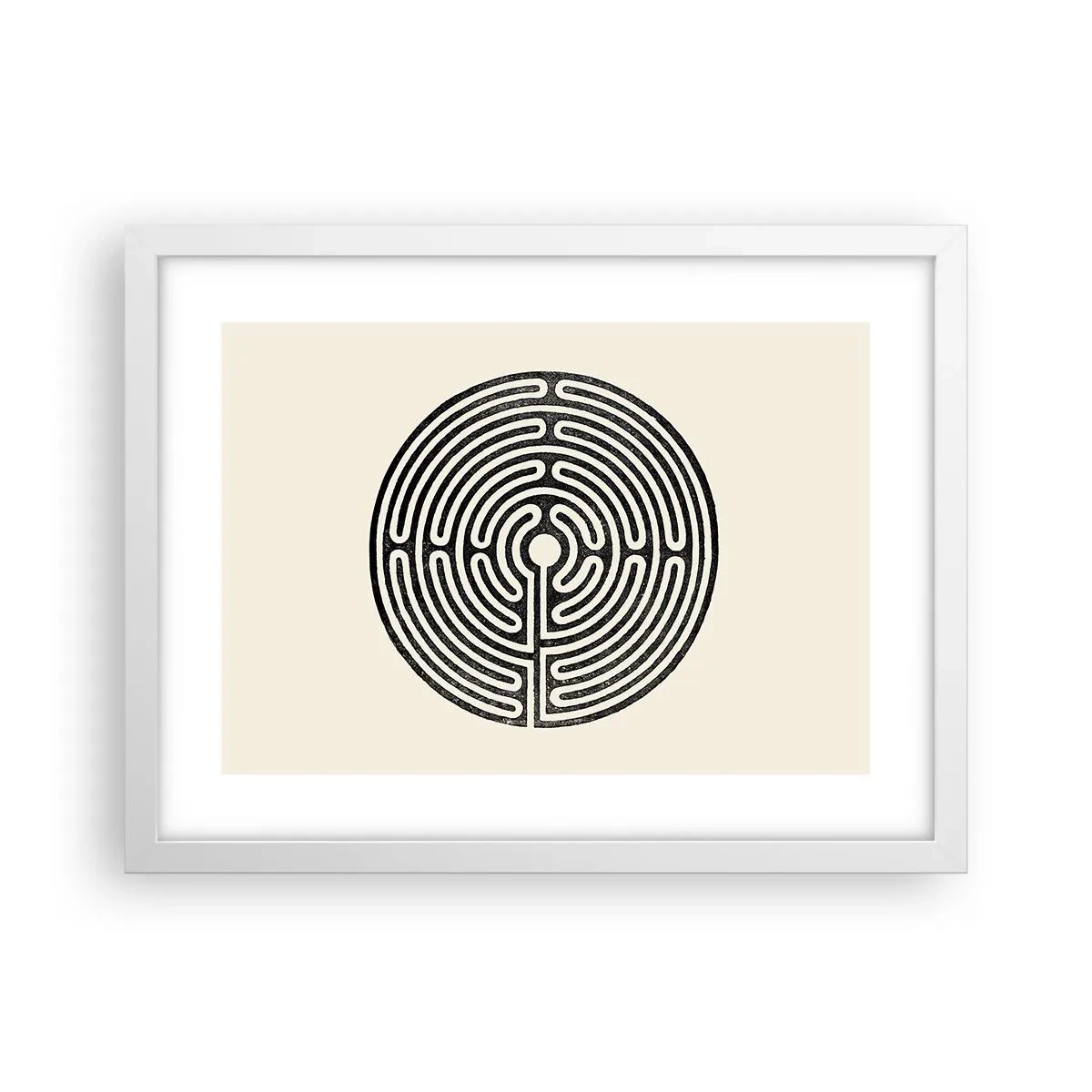 Affiche dans un cadre blanc - Poster - Ordre mystérieux - 40x30 cm