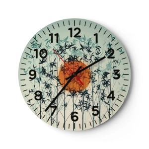 Horloge murale - Pendule murale - Soleil japonnais - 40x40 cm