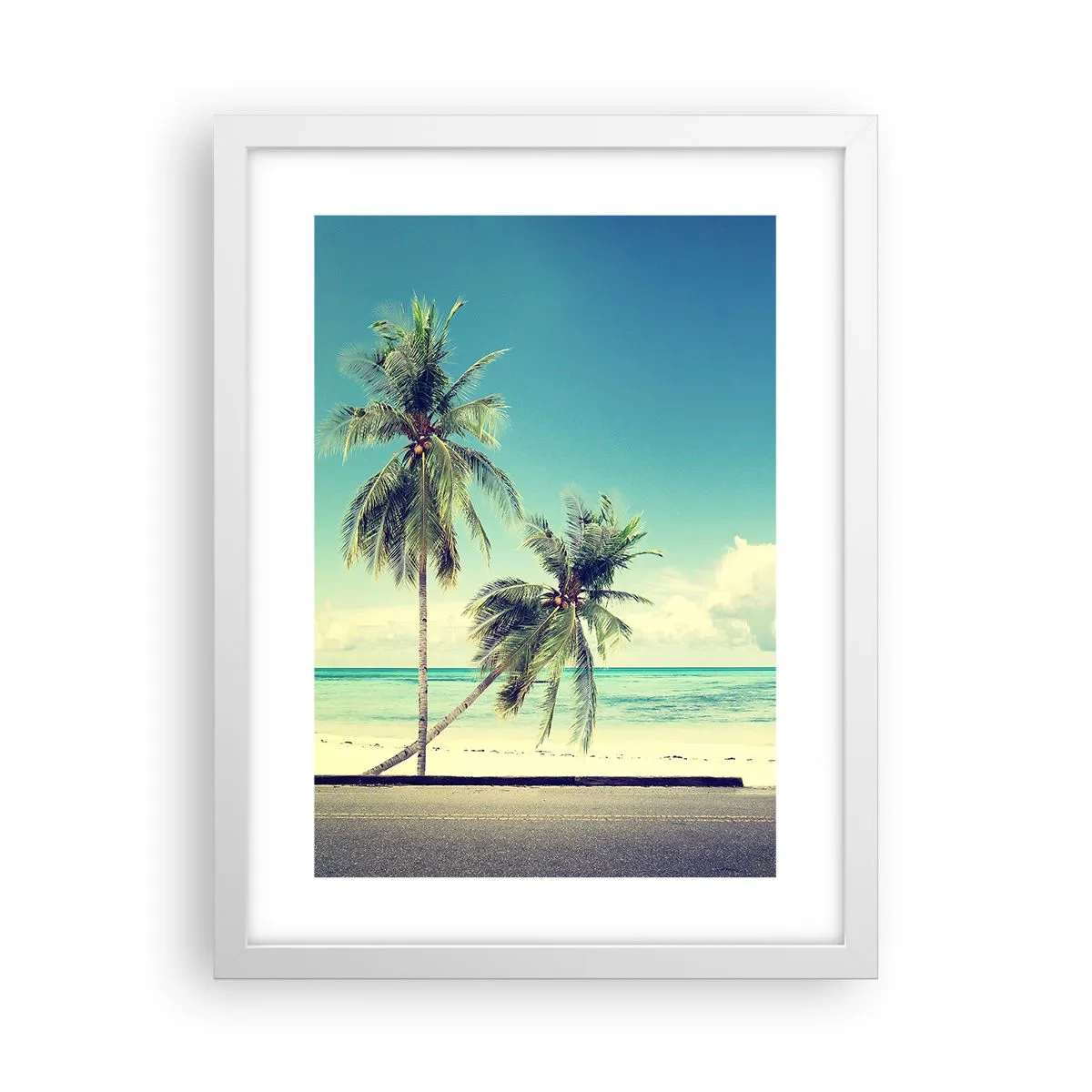 Affiche dans un cadre blanc - Poster - Il est temps de commencer les vacances - 30x40 cm