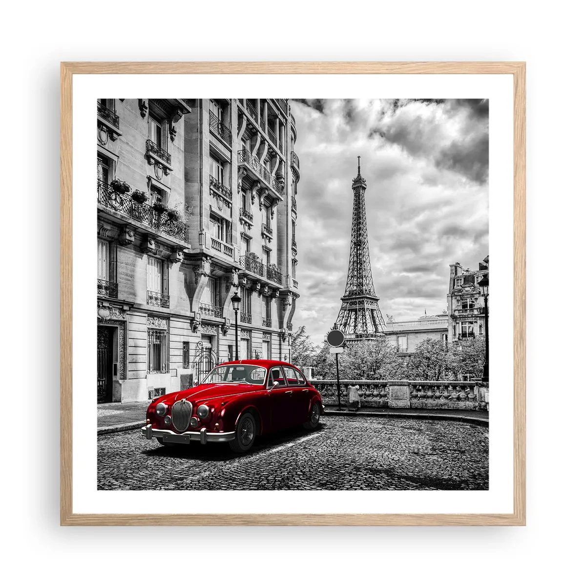 Affiche dans un chêne clair - Poster - Prédateur dans la ville - 60x60 cm