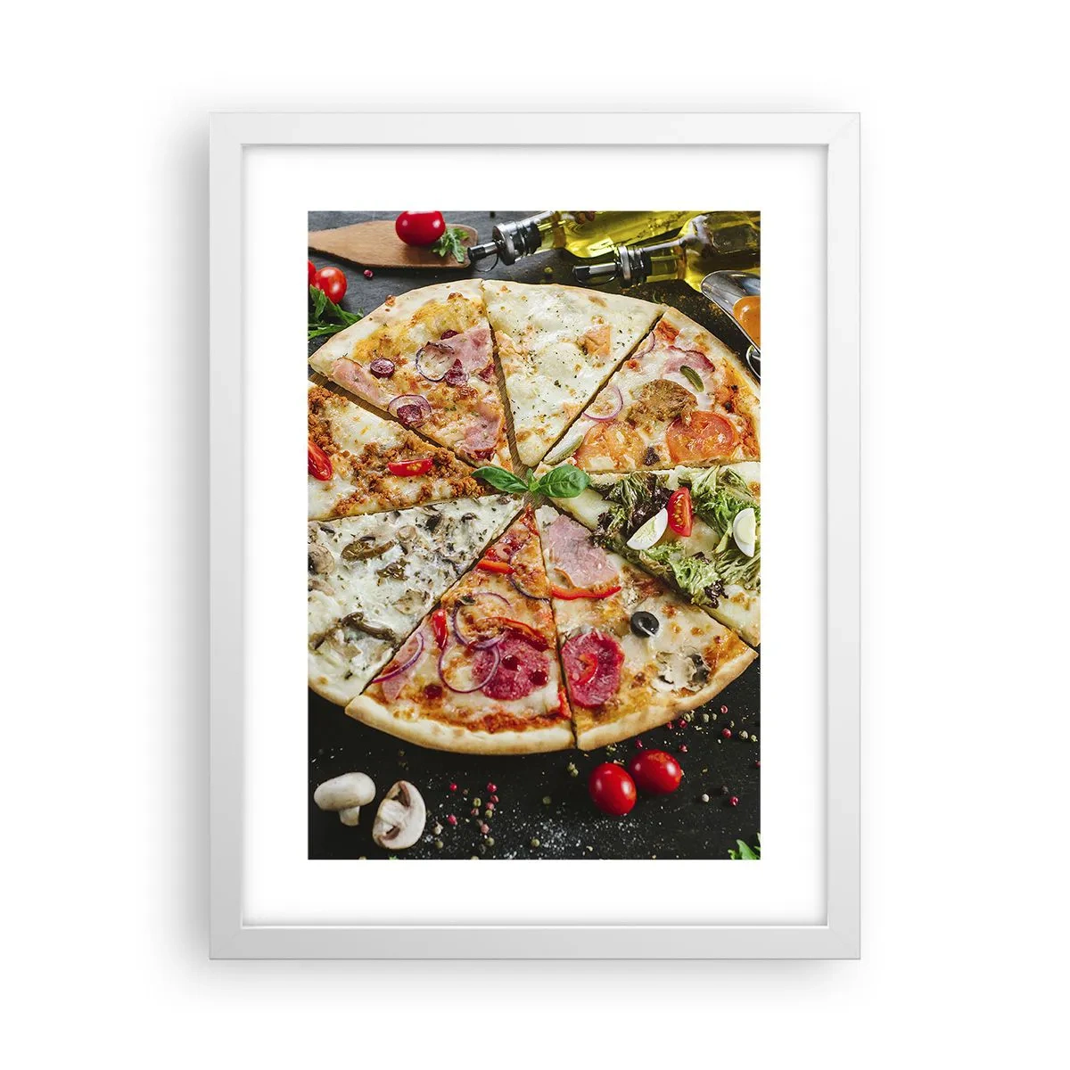 Affiche dans un cadre blanc - Poster - Une gamme de saveurs - 30x40 cm