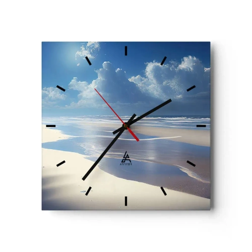Horloge murale - Pendule murale - Des vacances paradisiaques - 40x40 cm
