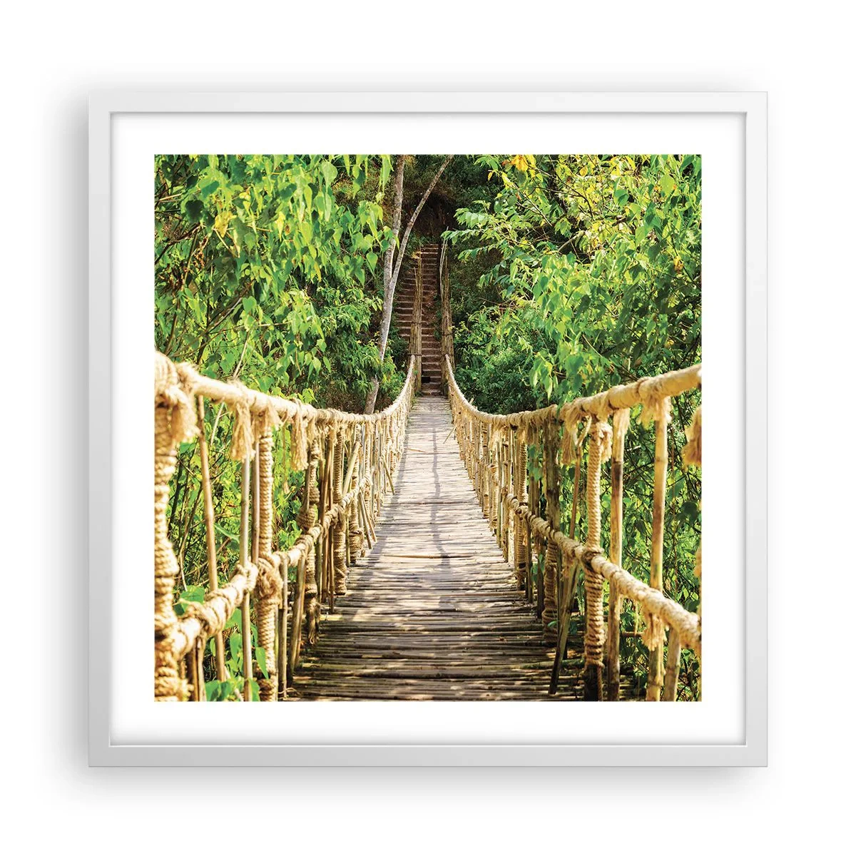 Affiche dans un cadre blanc - Poster - Suspendu dans la nature - 50x50 cm