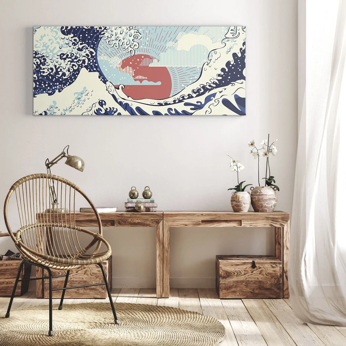 Impression sur toile - Image sur toile - D'une inspiration japonnaise - 90x30 cm