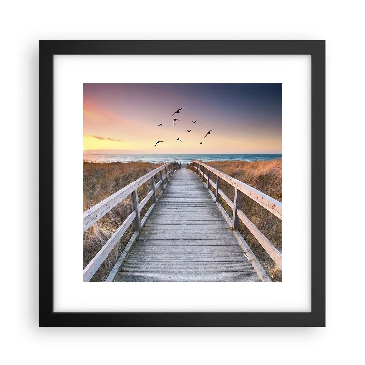 Affiche dans un cadre noir - Poster - Envol des espaces - 30x30 cm