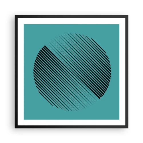 Affiche dans un cadre noir - Poster - Cercle – une variation géométrique - 60x60 cm