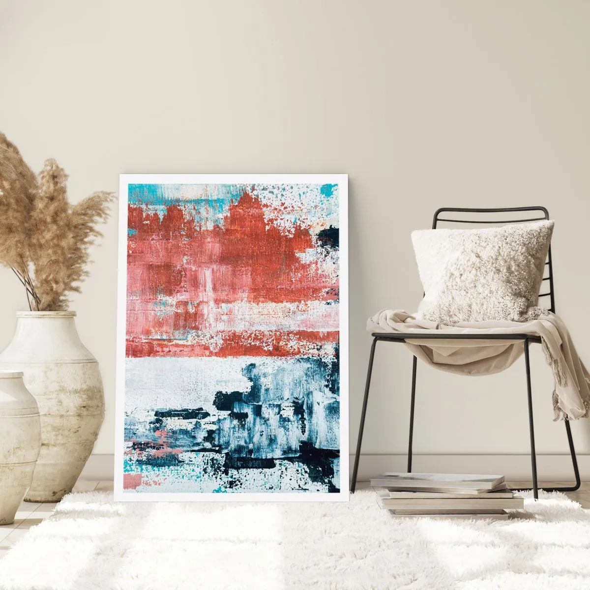 Affiche - Poster - Moitié-moitié abstrait - 70x100 cm
