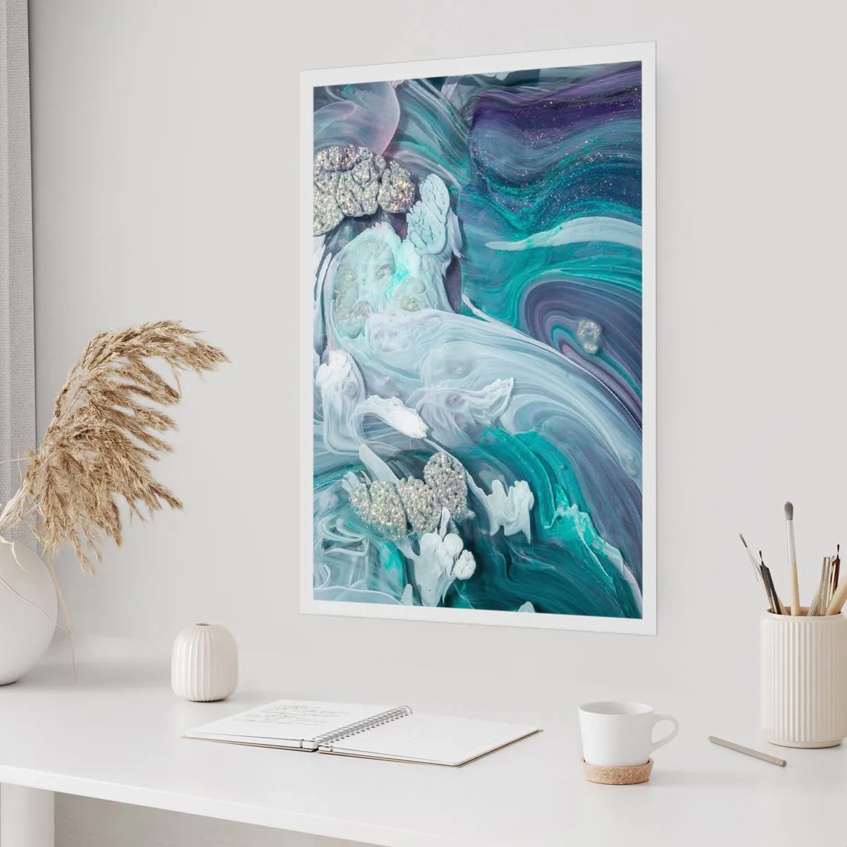 Affiche - Poster - Courants bleus - 70x100 cm