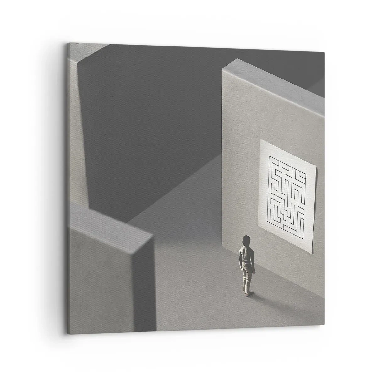 Impression sur toile - Image sur toile - Mais où suis-je? - 50x50 cm