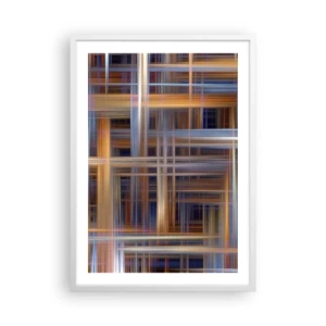 Affiche dans un cadre blanc - Poster - Tissé de lumière - 50x70 cm