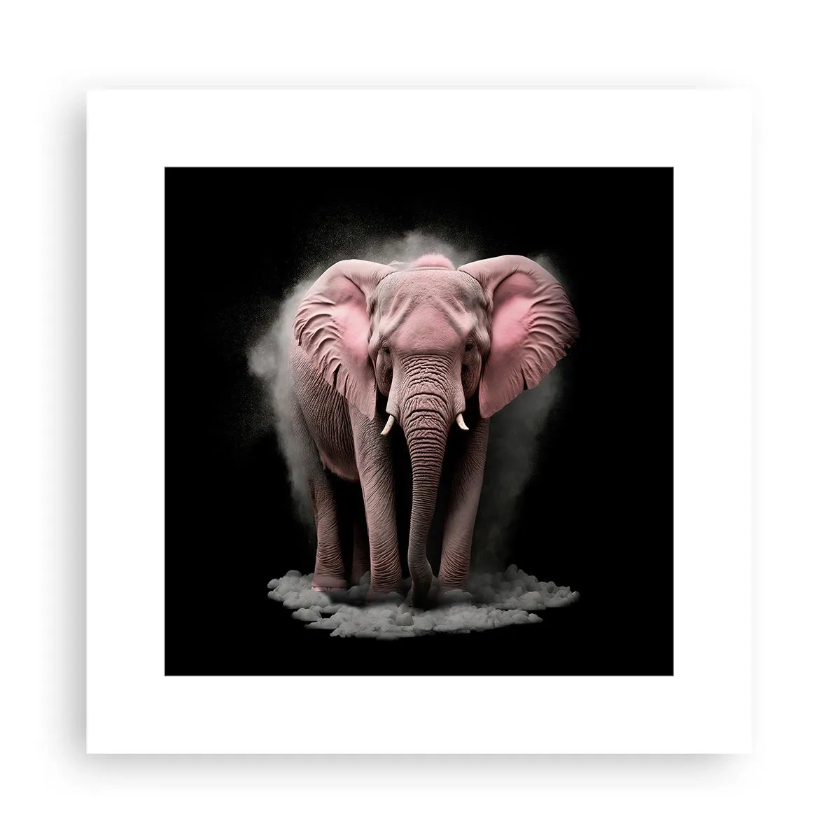 Affiche - Poster - Ne pensez pas à un éléphant rose ! - 30x30 cm