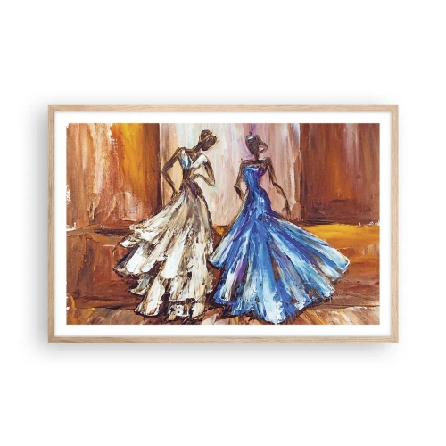 Affiche dans un chêne clair - Poster - Un duo reconnaissant - 91x61 cm