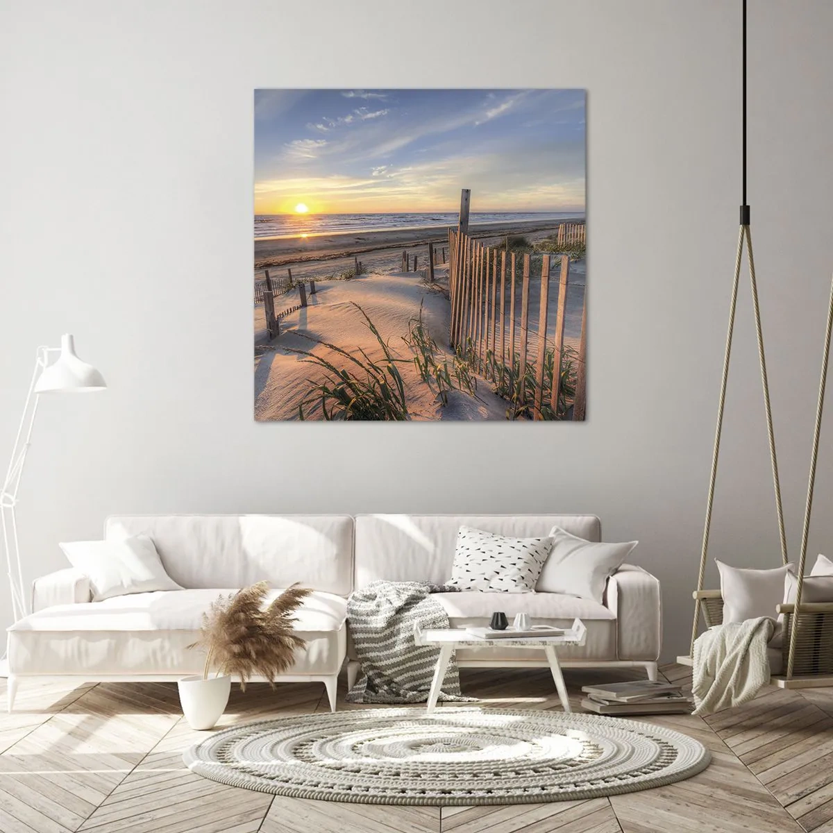 Impression sur toile - Image sur toile - Ombre et brillance du vent - 70x70 cm