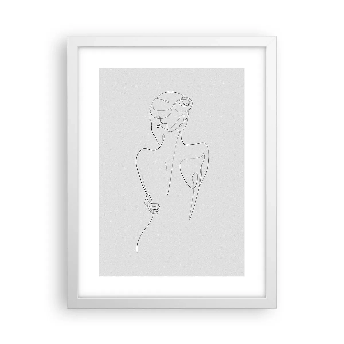 Affiche dans un cadre blanc - Poster - Musique corporelle - 30x40 cm