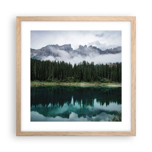 Affiche dans un chêne clair - Poster - Chut, chut, ne réveillons pas l'eau qui dort - 40x40 cm