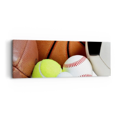 Impression sur toile - Image sur toile - Le football nous connecte ! - 90x30 cm