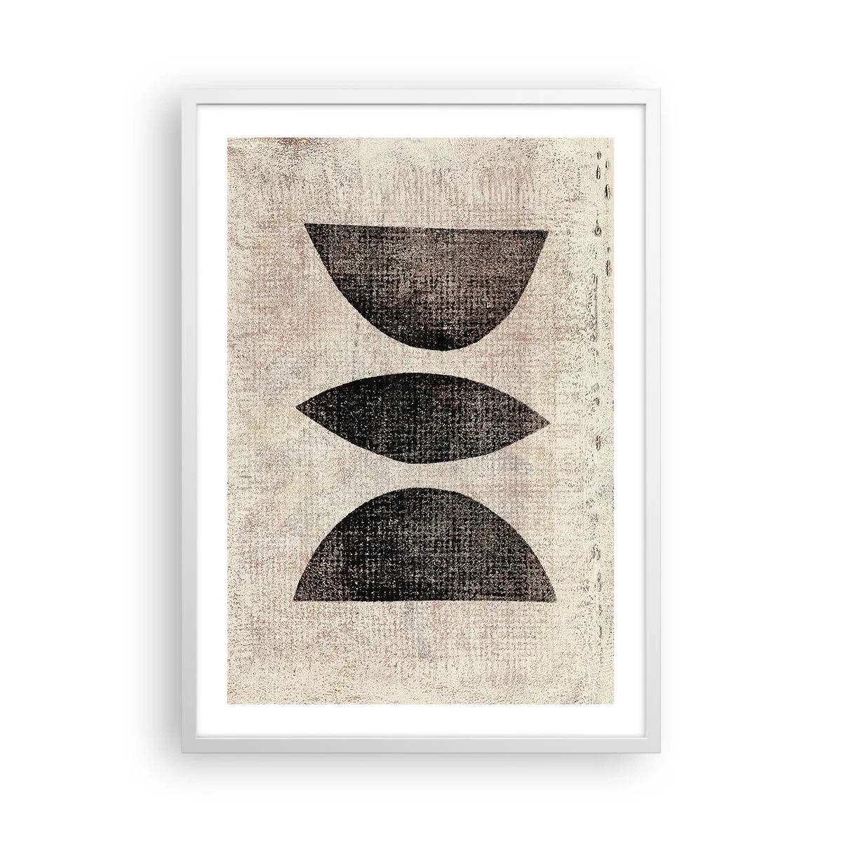 Affiche dans un cadre blanc - Poster - Abstraction ethnique - 50x70 cm