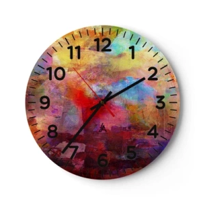 Horloge murale - Pendule murale - Regardez à l'intérieur de l'arc-en-ciel - 40x40 cm