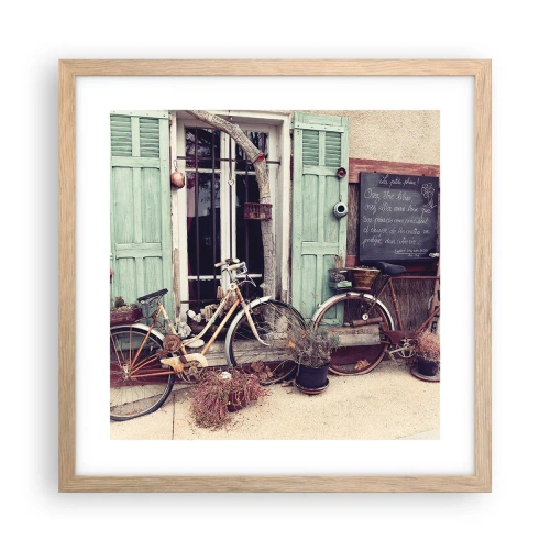 Affiche dans un chêne clair - Poster - Que la province vive - 40x40 cm