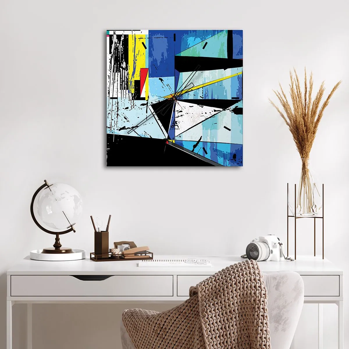 Horloge murale - Pendule murale - Regardez le monde sous un certain angle… - 30x30 cm