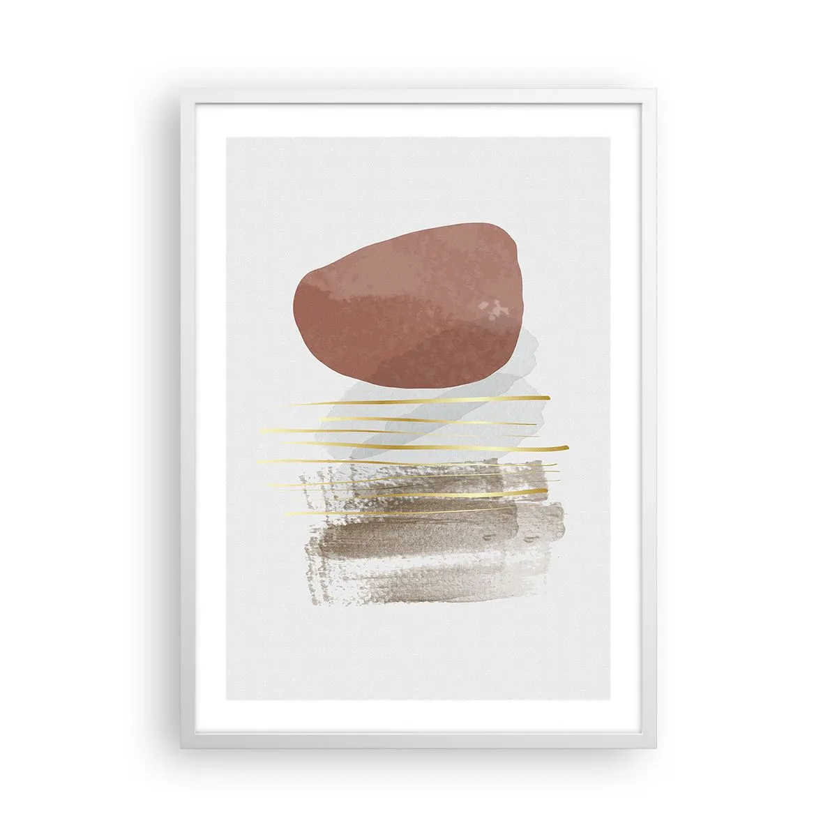 Affiche dans un cadre blanc - Poster - Colonnade abstraite - 50x70 cm