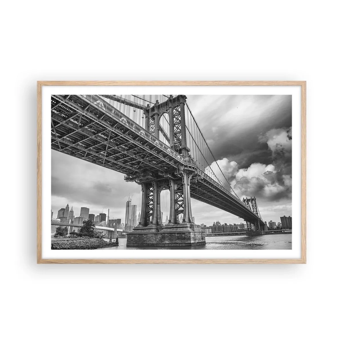 Affiche dans un chêne clair - Poster - Au coeur de la ville - 91x61 cm