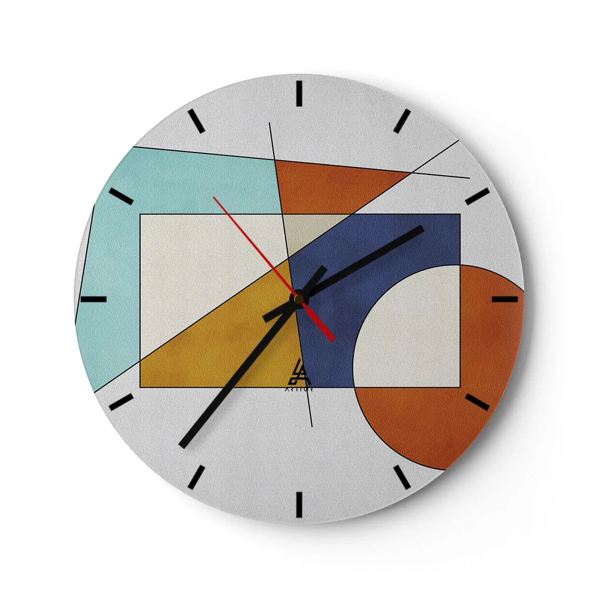 Horloge murale - Pendule murale - Abstraction : plaisir moderniste - 40x40 cm