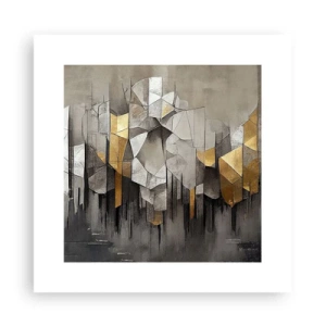 Affiche - Poster - Composition de glace et de lumière - 30x30 cm