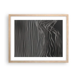 Affiche dans un chêne clair - Poster - Rythme et accent - 50x40 cm