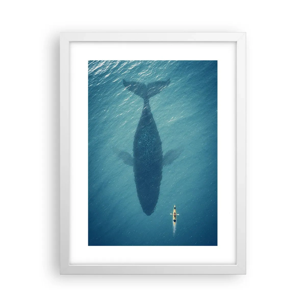 Affiche dans un cadre blanc - Poster - Rencontre sur l'océan - 30x40 cm