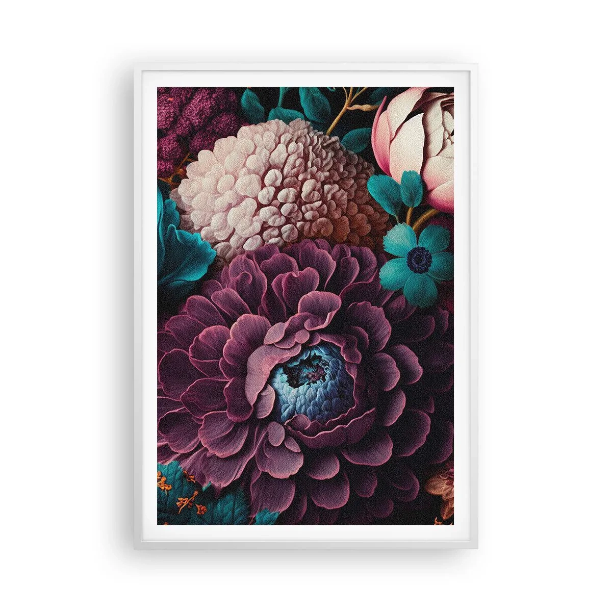 Affiche dans un cadre blanc - Poster - La nature en abondance - 70x100 cm