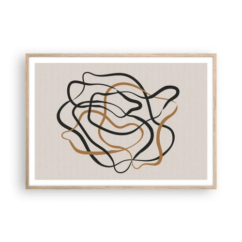 Affiche dans un chêne clair - Poster - Tout s'est mal déroulé - 100x70 cm