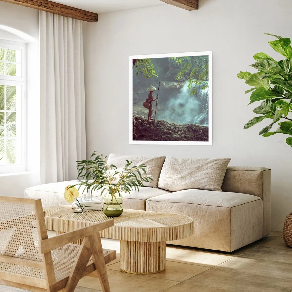 Affiche - Poster - Lier d'amitié avec la nature - 40x40 cm