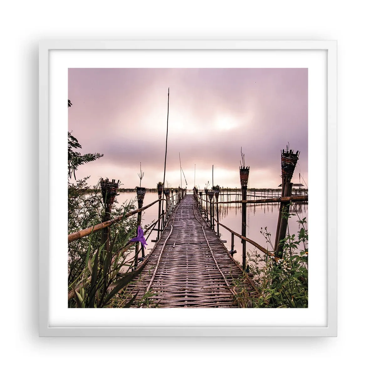 Affiche dans un cadre blanc - Poster - Le silence et le calme d'Asie - 50x50 cm