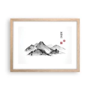 Affiche dans un chêne clair - Poster - Au-delà de la distance - 40x30 cm