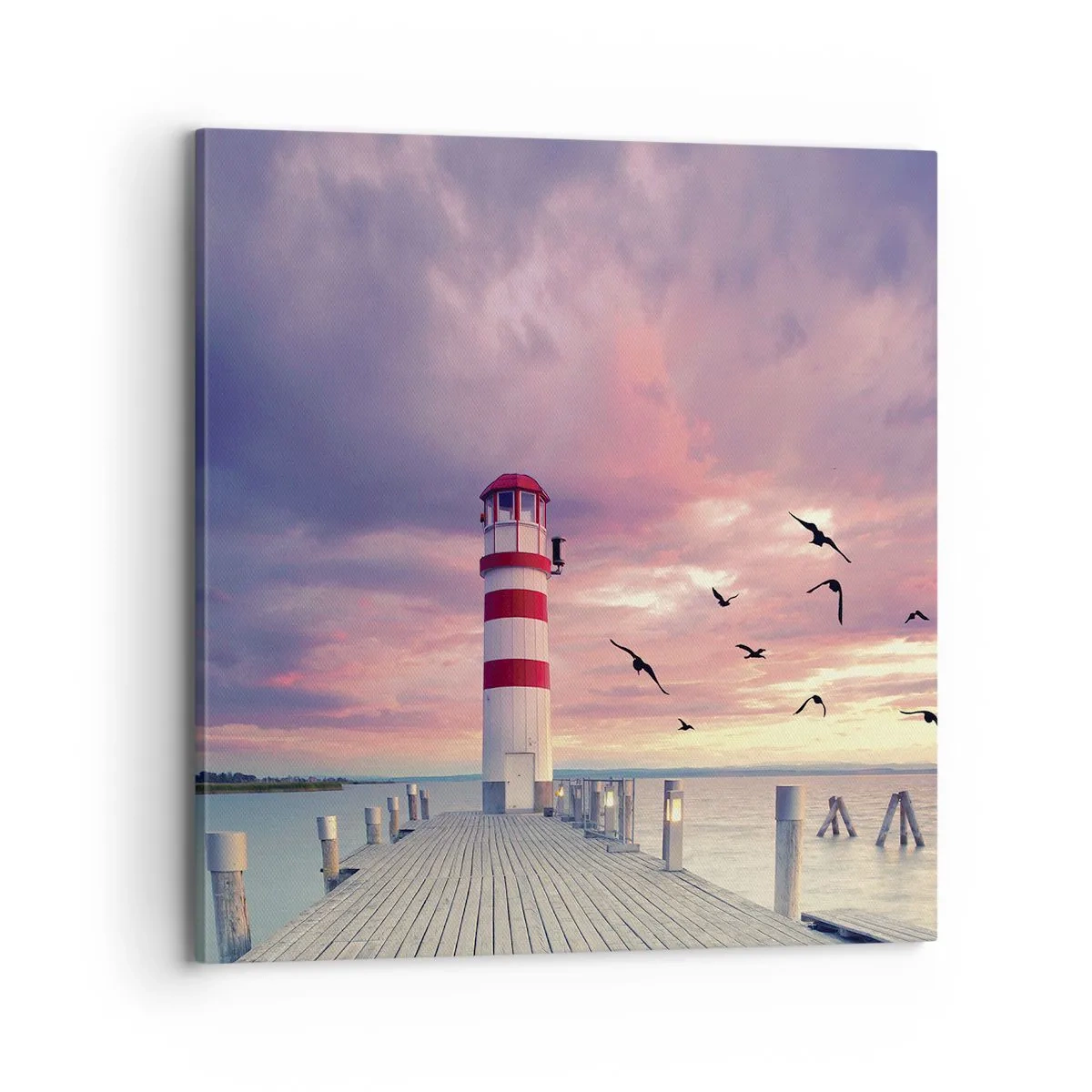 Impression sur toile - Image sur toile - C'est l'heure d'aller au port - 70x70 cm