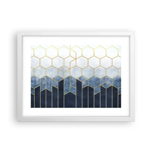 Affiche dans un cadre blanc - Poster - Composition en rythme syncopé - 40x30 cm