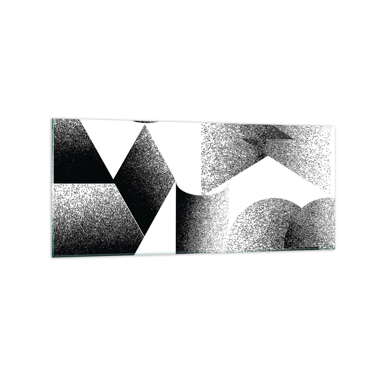 Impression sur verre - Image sur verre - Géométrie composée d'angles et de formes ovales - 120x50cm - Angles et ovales - Décoration murale moderne pour le salon et la chambre ARTTOR