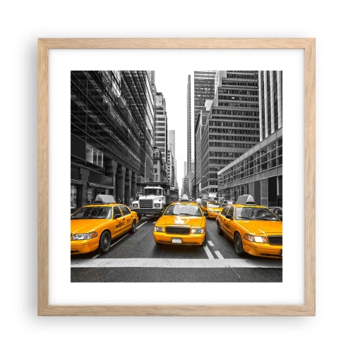 Affiche dans un chêne clair - Poster - C'est nous qui colorons la ville - 40x40 cm